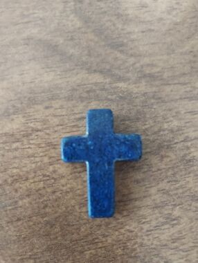 Lapis Blue Stone Cross Bead